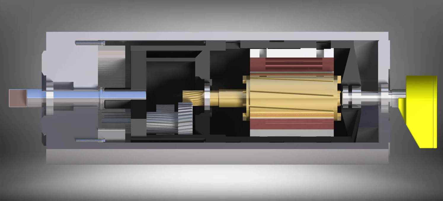 矿用输送带传动滚筒半剖结构3D数模图纸 STP格式